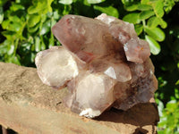 Natural Red Hematoid Quartz Clusters x 2 From Karoi, Zimbabwe