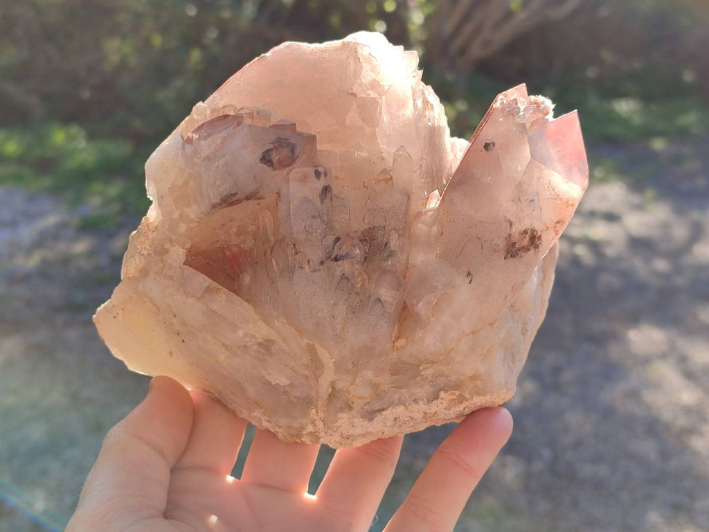 Natural Red Hematoid Quartz Clusters x 2 From Karoi, Zimbabwe - Toprock Gemstones and Minerals 