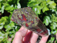 Polished Bastite Dragons Blood Stone Points x 2 From Tshipise, South Africa - Toprock Gemstones and Minerals 