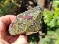 Polished Bastite Dragons Blood Stone Points x 2 From Tshipise, South Africa - Toprock Gemstones and Minerals 