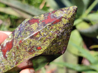 Polished Bastite Dragons Blood Stone Points x 2 From Tshipise, South Africa - Toprock Gemstones and Minerals 