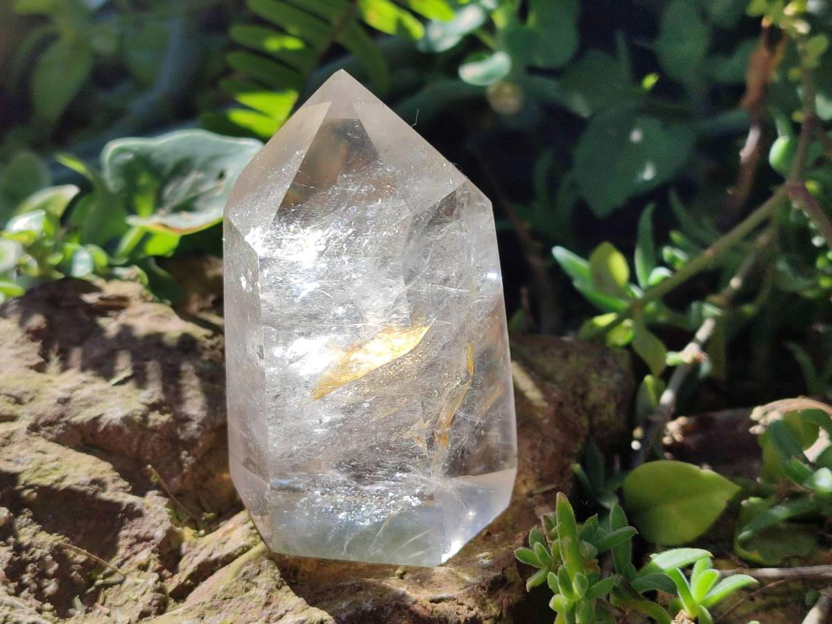 Polished Rainbow Veil Quartz Crystals x 6 From Madagascar - Toprock Gemstones and Minerals 