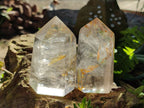Polished Rainbow Veil Quartz Crystals x 6 From Madagascar - Toprock Gemstones and Minerals 