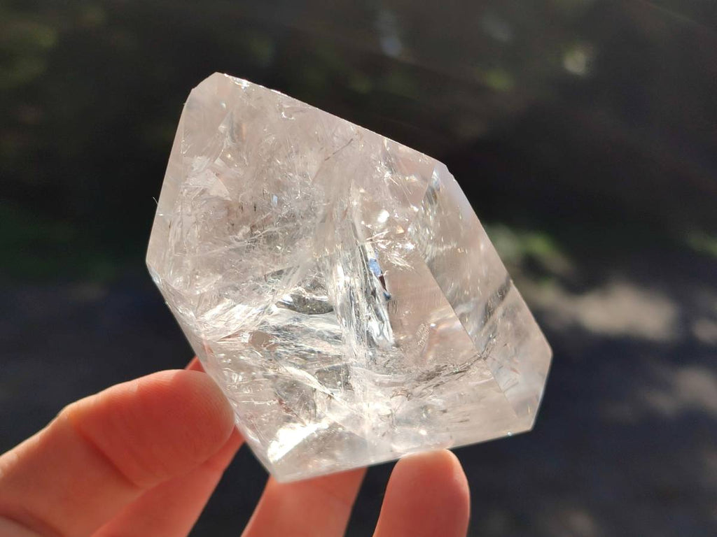 Polished Rainbow Veil Quartz Crystals x 6 From Madagascar - Toprock Gemstones and Minerals 