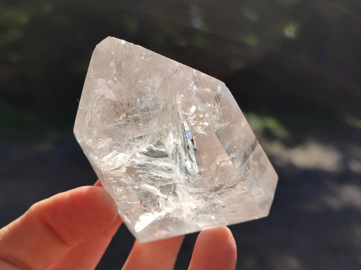 Polished Rainbow Veil Quartz Crystals x 6 From Madagascar - Toprock Gemstones and Minerals 