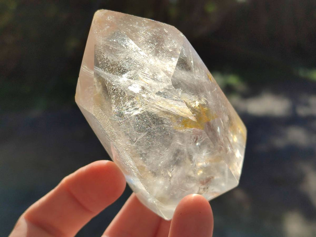 Polished Rainbow Veil Quartz Crystals x 6 From Madagascar - Toprock Gemstones and Minerals 