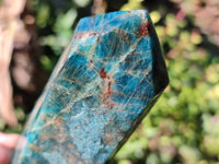 Polished Blue Apatite Points x 4 From Betroka, Madagascar - Toprock Gemstones and Minerals 