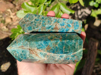 Polished Blue Apatite Points x 4 From Betroka, Madagascar - Toprock Gemstones and Minerals 