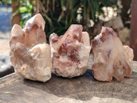 Natural Red Hematoid Quartz Clusters x 6 From Karoi, Zimbabwe