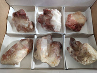 Natural Red Hematoid Quartz Clusters x 6 From Karoi, Zimbabwe