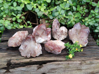 Natural Red Hematoid Quartz Clusters x 6 From Karoi, Zimbabwe
