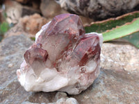Natural Red Hematoid Quartz Clusters x 6 From Karoi, Zimbabwe