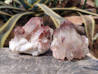 Natural Red Hematoid Quartz Clusters x 6 From Karoi, Zimbabwe