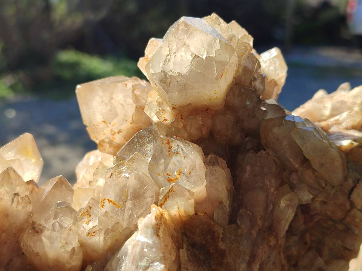 Natural Phantom Smokey Quartz Cluster x 1 From Luena, Congo - Toprock Gemstones and Minerals 