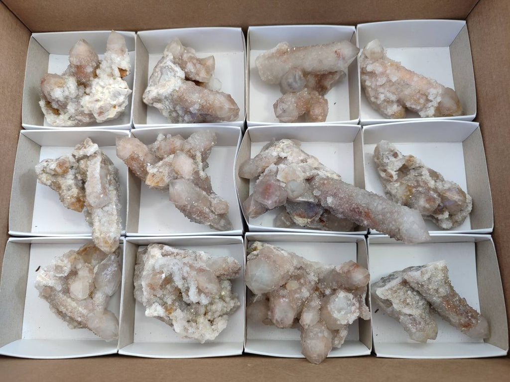 Natural Fairy Spirit Quartz Clusters x 12 From Boekenhouthoek, South Africa - Toprock Gemstones and Minerals 