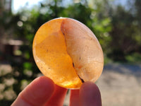 Polished Golden Healer Quartz Palm Stones x 17 From Madagascar