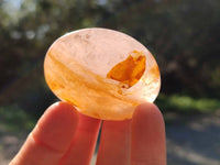 Polished Golden Healer Quartz Palm Stones x 17 From Madagascar