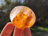 Polished Golden Healer Quartz Palm Stones x 17 From Madagascar
