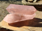 Polished Double Terminated Rose Quartz Points x 6 Madagascar - Toprock Gemstones and Minerals 