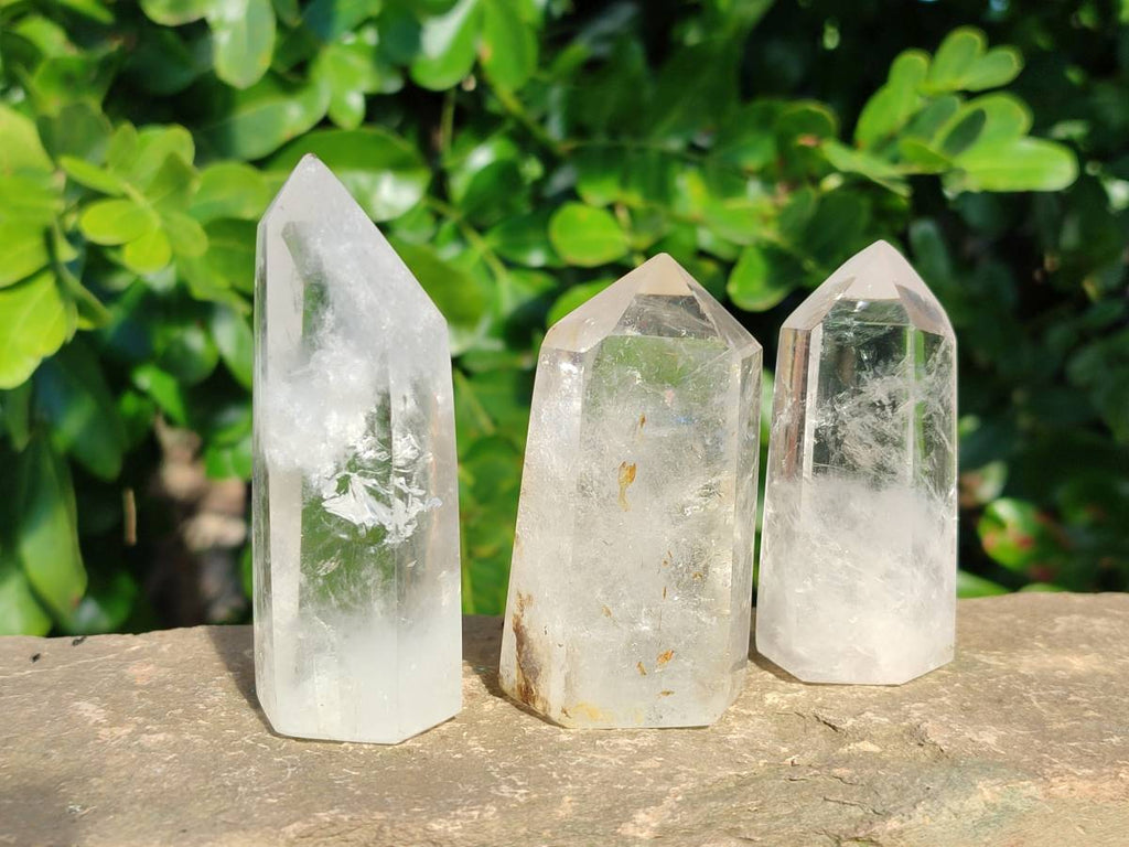 Polished Clear Quartz Crystals x 13 From Madagascar - Toprock Gemstones and Minerals 