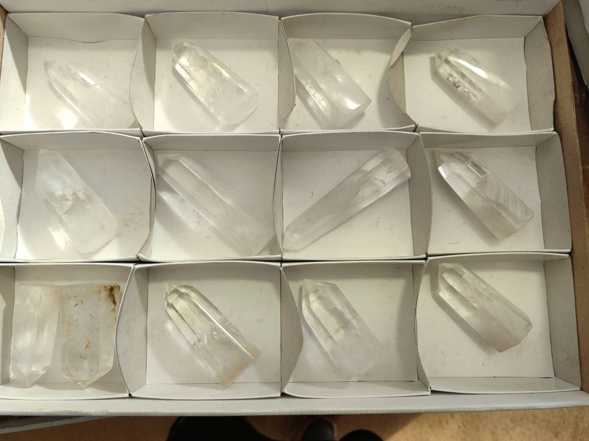 Polished Clear Quartz Crystals x 13 From Madagascar - Toprock Gemstones and Minerals 