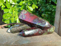 Polished Double Terminated Bastite Dragons Blood Stone Points x 4 From Tshipise, South Africa - Toprock Gemstones and Minerals 
