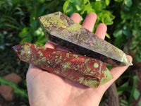 Polished Double Terminated Bastite Dragons Blood Stone Points x 4 From Tshipise, South Africa - Toprock Gemstones and Minerals 