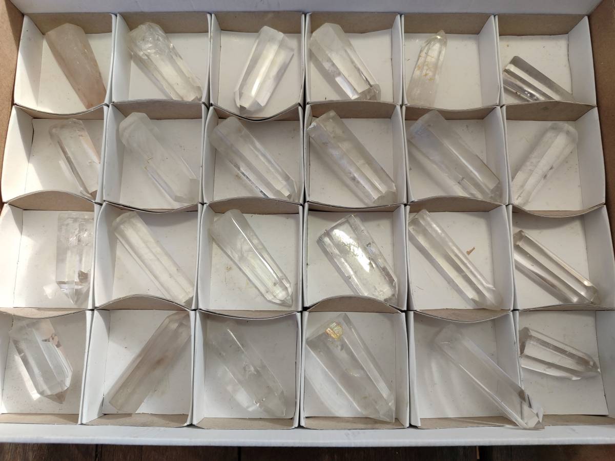 Polished Clear Quartz Crystals x 24 From Madagascar - Toprock Gemstones and Minerals 