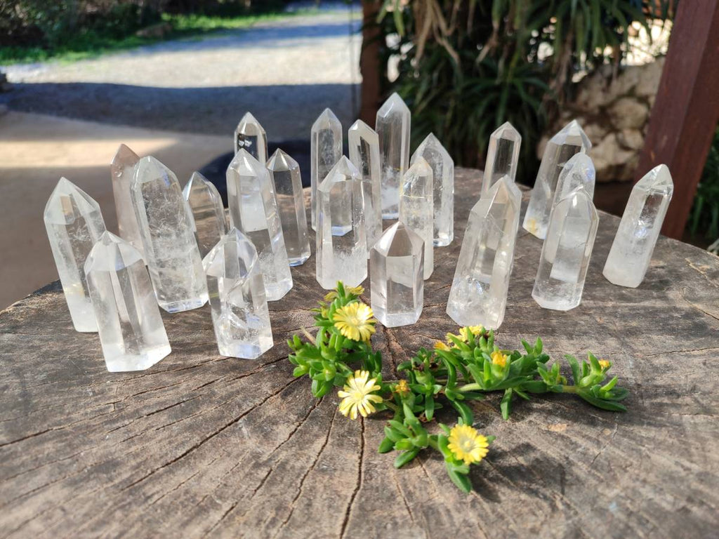 Polished Clear Quartz Crystals x 24 From Madagascar - Toprock Gemstones and Minerals 