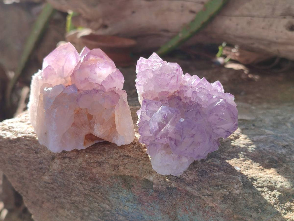 Natural Amethyst Spirit Quartz Clusters x 12 From Boekenhouthoek, South Africa - Toprock Gemstones and Minerals 