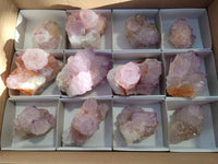 Natural Amethyst Spirit Quartz Clusters x 12 From Boekenhouthoek, South Africa