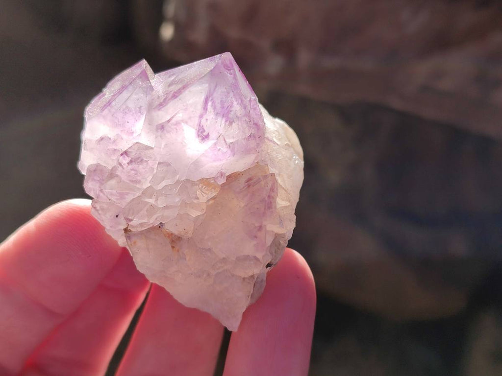 Natural Amethyst Spirit Quartz Clusters x 12 From Boekenhouthoek, South Africa - Toprock Gemstones and Minerals 