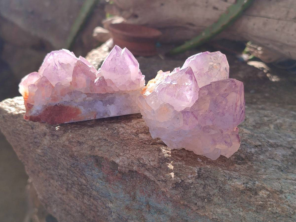 Natural Amethyst Spirit Quartz Clusters x 12 From Boekenhouthoek, South Africa - Toprock Gemstones and Minerals 