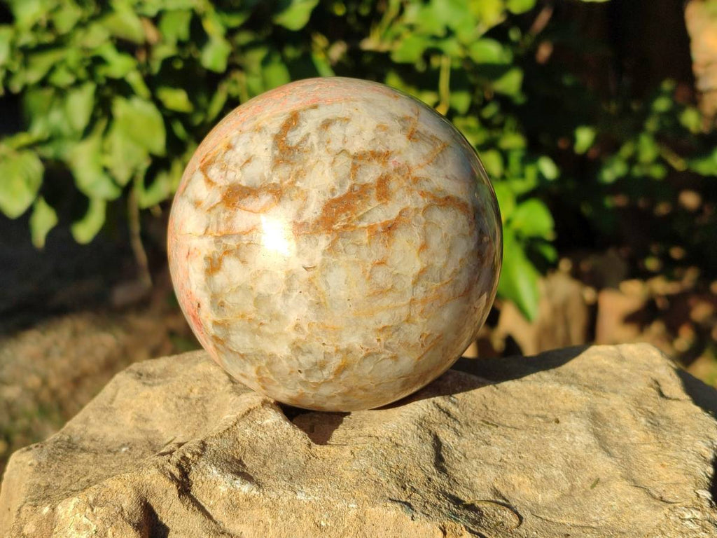 Polished Runestone Feldspar Spheres x 3 From Kings Ranch, Zimbabwe - Toprock Gemstones and Minerals 