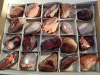 Polished On One Side Red Sashe River Agate Nodules x 20 From Zimbabwe - Toprock Gemstones and Minerals 