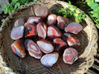 Polished On One Side Red Sashe River Agate Nodules x 20 From Zimbabwe - Toprock Gemstones and Minerals 