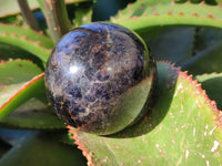Polished Iolite Spheres x 2 From Ambatofinandrahana, Madagascar