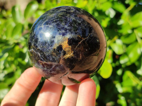 Polished Iolite Spheres x 2 From Ambatofinandrahana, Madagascar