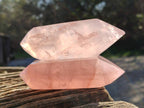 Polished Double Terminated Rose Quartz Points x 5 Madagascar - Toprock Gemstones and Minerals 