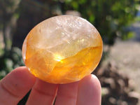 Polished Golden Healer Quartz Palm Stones x 20 From Madagascar