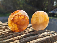 Polished Golden Healer Quartz Palm Stones x 20 From Madagascar