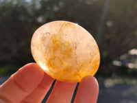 Polished Golden Healer Quartz Palm Stones x 20 From Madagascar