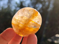 Polished Golden Healer Quartz Palm Stones x 20 From Madagascar