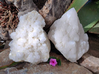 Natural Cascading Pineapple Candle Quartz Clusters x 2 From Madagascar
