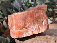 Natural Sunset Orange Calcite Specimens x 4 From Spitzkop, Namibia
