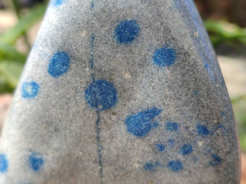 Polished Blue Spinel Spotted Standing Free Forms x 2 From Madagascar - Toprock Gemstones and Minerals 