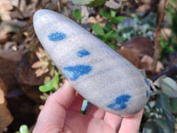 Polished Blue Spinel Spotted Standing Free Forms x 2 From Madagascar