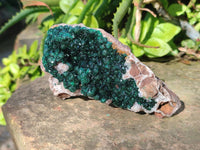 Natural Ball Malachite and Drusi Quartz On Dolomite Matrix Specimens x 3 From Kambove, Congo