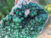 Natural Ball Malachite and Drusi Quartz On Dolomite Matrix Specimens x 3 From Kambove, Congo