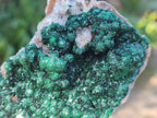 Natural Silky Ball Malachite and Drusy Quartz on Dolomite Specimens x 3 From Mindingi Mine, Kambove, Congo